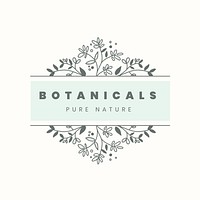 Flower business logo template aesthetic botanical  