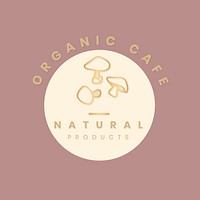 Organic cafe business logo template  professional  for organic branding