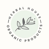 Leaf business logo template organic  product branding