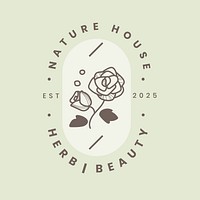 Rose business logo template flower  for beauty brands