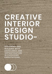 Creative interior studio poster template