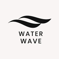Water wave business logo template simple flat 