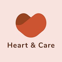Healthcare business heart logo template  