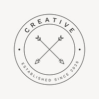 Creative studio branding logo template simple arrow 