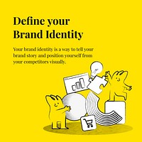 Brand identity Facebook post template, business design
