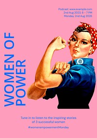 Women of power poster template advertisement