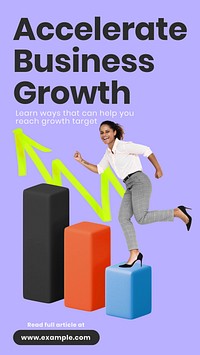 Business growth Instagram story template & text