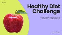 Healthy diet blog banner template, customizable design