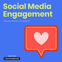 Social media engagement Facebook ad template