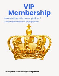 VIP membership flyer template