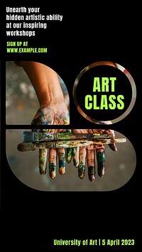 Art class Instagram story template for social media