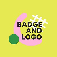 Funky logo template  badge 