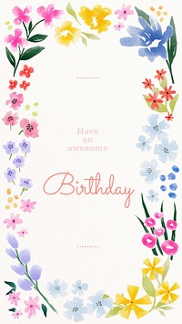 Birthday wish Instagram story template