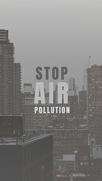Air pollution Instagram story template  