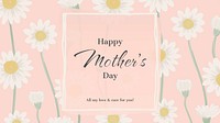 Mothers day Facebook cover template flower design