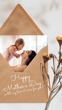 Mother's day Facebook story template floral design