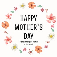 Mothers day Facebook ad template  floral 