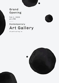 Art gallery poster template   text