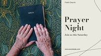 Prayer night blog banner template