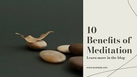 Meditation benefits blog banner template