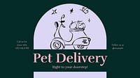 Pet delivery blog banner template