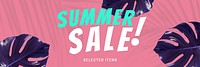 Summer sale Twitter header template