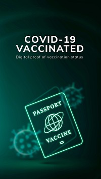 Covid-19 vaccine passport Instagram story template