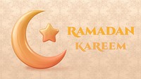 Ramadan kareem YouTube thumbnail template, 3D editable design