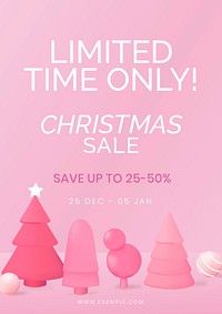Christmas sale poster template online shopping design