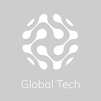 Global tech logo template  digital 