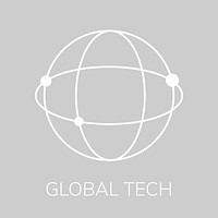 Digital globe logo template  technology 