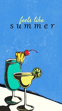 Summer cocktails Instagram story template
