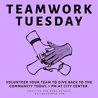 Team Volunteering day Facebook ad template & design
