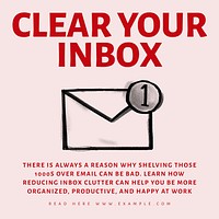 Clear your inbox Facebook ad template   design