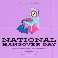 Hangover day Facebook ad template & design