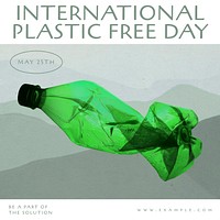 Plastic free day Facebook ad template & design