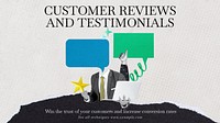 Customer reviews blog banner template & design
