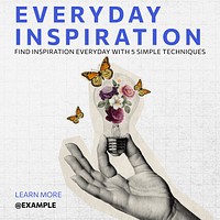 Everyday inspiration article Instagram post template social media ad