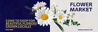 Flower market email header template & design