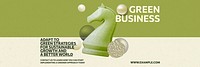 Green business email header template & design