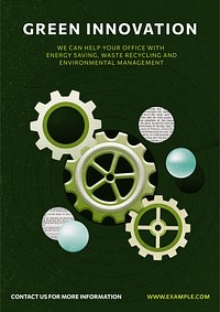 Green innovation poster template,  advertisement