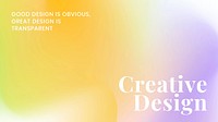 Gradient mesh blog banner template, editable colorful design