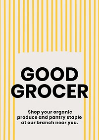 Grocery store poster template