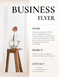 Aesthetic beauty business flyer template