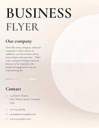 Aesthetic beauty business flyer template