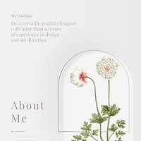 Aesthetic flower Instagram post template