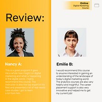 Course reviews Instagram post template  