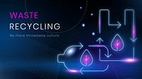 Waste recycling blog banner template environment conservation