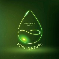 Clean water Instagram post template environment logo design