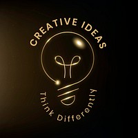 Creative logo template, education technology with light bulb